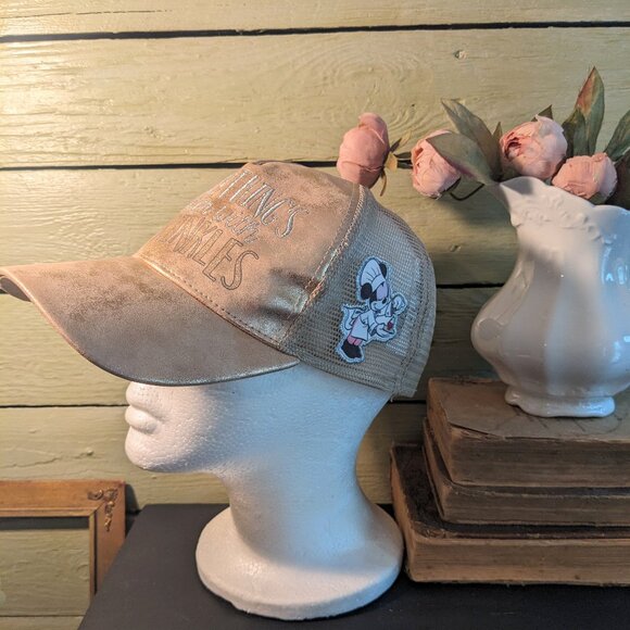 Disney Parks "EVERYTHING'S better with SPRINKLES" Baseball Cap Hat Shimmery Gold - Picture 1 of 9